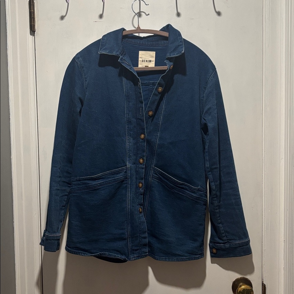 Sezane Indigo Blue Denim Jacket